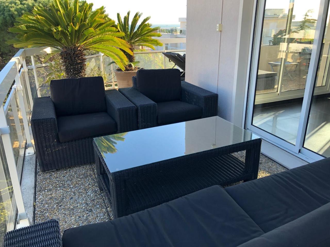 Gorgeous One-Bedroom Apartment With Terrace And Sea View -Stayinantibes- Bijou Plage Eksteriør bilde